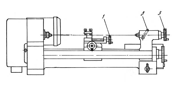 ТН-1М Розташування складових частинин токарно-гвинторізного верстата